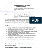 Training and Development Coordinator Job Advert PDF
