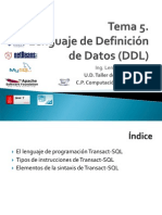 Lenguaje de Definición de Datos DDL