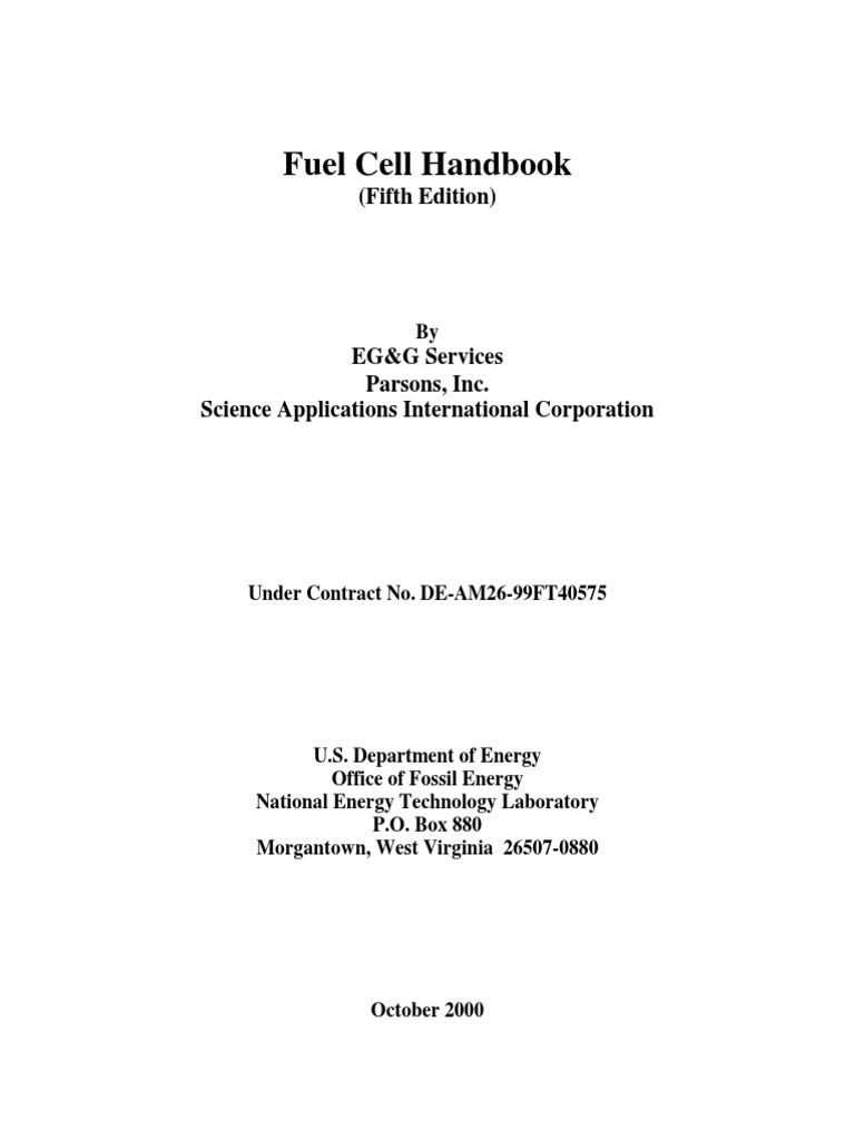 Fuel Cell Handbook | PDF | Fuel Cell | Solid Oxide Fuel Cell
