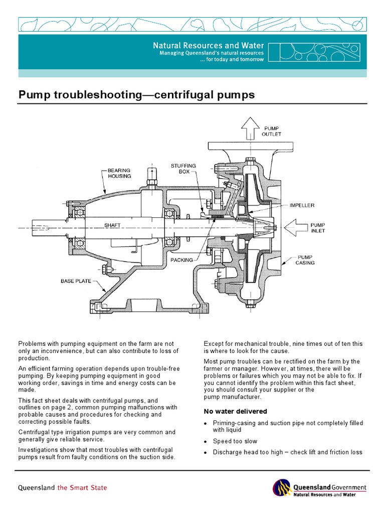 Centrifugal Pump Trouble Shooting Pump Leak