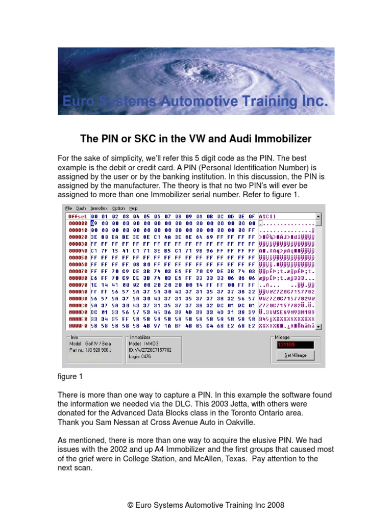 The PIN or SKC in the VW and Audi Immobilizer | Personal Identification  Number | Volkswagen