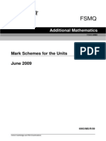 Mark Schemes For The Units June 2009: Additional Mathematics