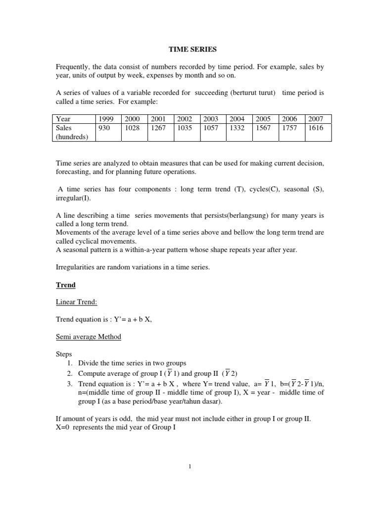 Time Series Analysis Guide | PDF
