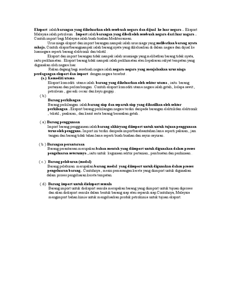 Komposisi Eksport Dan Import  PDF