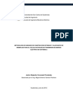 METODOLOGÍA DE UNIDADES DE CONSTRUCCIÓN ESTÁNDAR Y VALOR NUEVO DE REEMPLAZO (VNR) PARA EL CÁLCULO DE PEAJES DE TRANSMISIÓN DE ENERGÍA ELÉCTRICA EN GUATEMALA