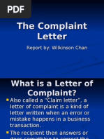 Download Report_ Complaint Letter Part II by Shinji SN17126503 doc pdf