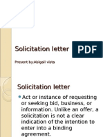 Report - Solicitation Letter