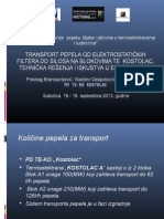 Prezentacija Transport Pepela Od Elektrostatičkih Filtera Do Silosnog Postrojenja