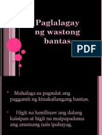 Filipino 1 Paglalagay NG Wastong Bantas