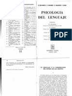 Psicologia Del Lenguaje Cassirer Ernst El Lenguaje en La Construccion Del Mundo de Los Objetos