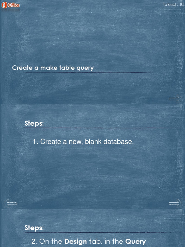 Create a Make Table Query Tutorial | PDF