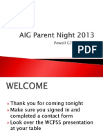 Aig Parent Night