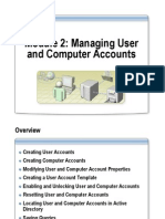 Module 2: Managing User and Computer Accounts