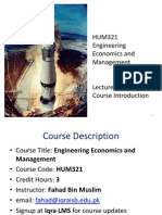 HUM321 Engineering Economics and Management