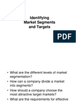 Identifying Market Segments and Targets