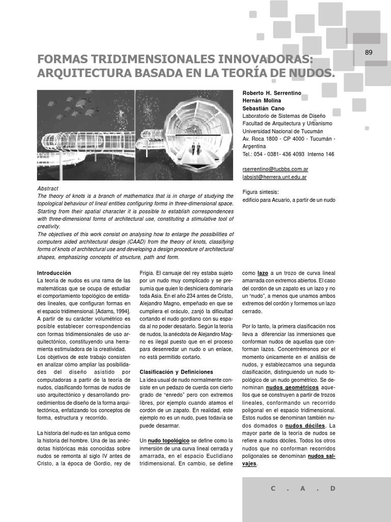 Teoría de Nudos PDF Curva Topología
