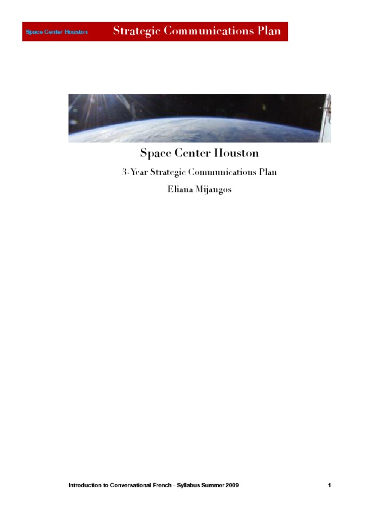 Space Center Houston Strategic Plan | PDF | Strategic Communication ...