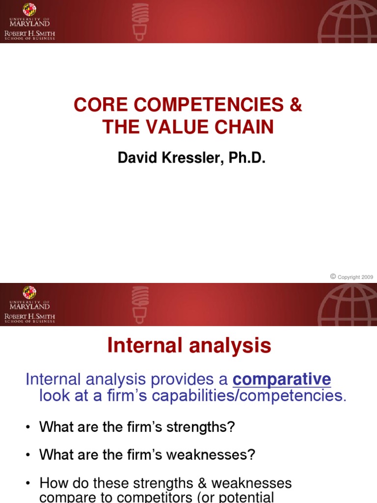 4-3 Core Comp - Value Chain | PDF | Value Chain | Strategic Management