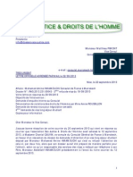 Lettre Au Vice Consul de France Marrakech Du 22-09-2013 - Sos-Justice-Amine Hmamouchi