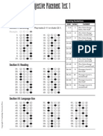 Answer Key For Objective Placement Test 1: Section I: Listening