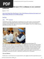 Print - Why The Prez Should Reject UPA's Ordinance To Save Convicted Politicians