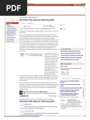 Activities That Improve Listening Skills - By Bobby Coles2 -