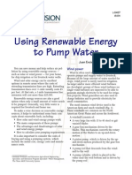 Using renewable energy to pump water