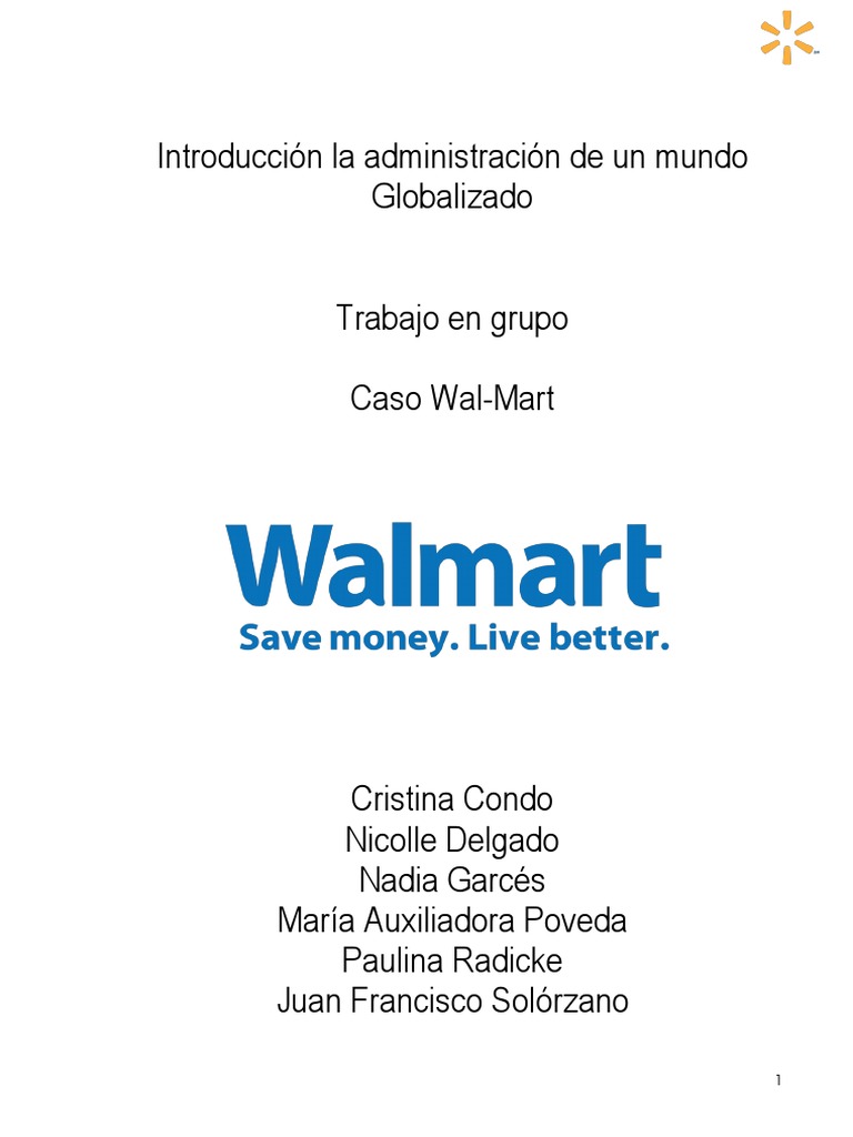Análisis de Wal-Mart en un Mundo Globalizado | PDF | Walmart | Al por menor