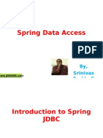 Spring Data Access: By, Srinivas Reddy.S