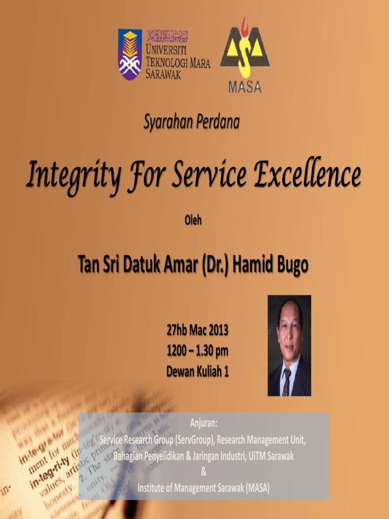 Integrity For Service Excellence Pdf Integrity Virtue