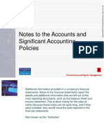 Notes To The Accounts and Significant Accounting Policies: Financial Accounting For Management