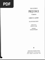 The Nature of Prejudice. Gordon Allport PDF