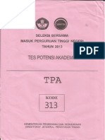 Download Soal TPA SBMPTN 2013 kode 313 by Sandy Hermawan SN171372715 doc pdf