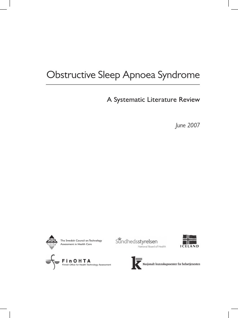 Obstructive Sleep Apnoea Review | PDF | Sleep Apnea | Cardiovascular ...