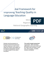 A New Global Framework For Improving Teaching Quality in Language Education