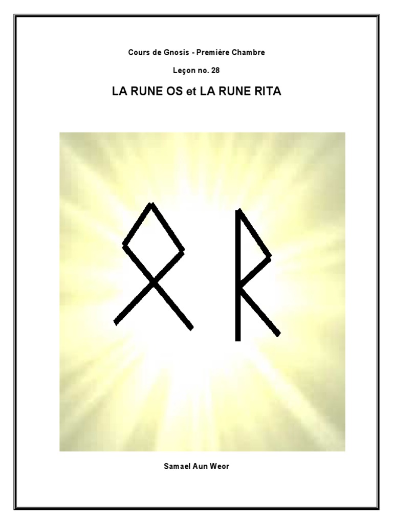 Leçon 28 - Première Chambre - (La Rune Os Et La Rune Rita) | PDF ...