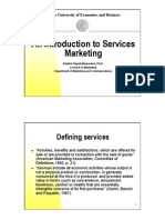 Introduction To Services Marketing