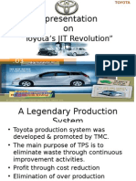 A Presentation On: "Toyota's JIT Revolution"