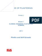 Trade of Plastering: Plinths and Soft Screeds