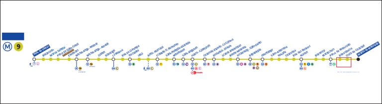 M9 Paris Metro Stations Overview | PDF