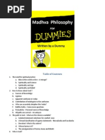 Madhva Philosophy For Dummies TableOfContent