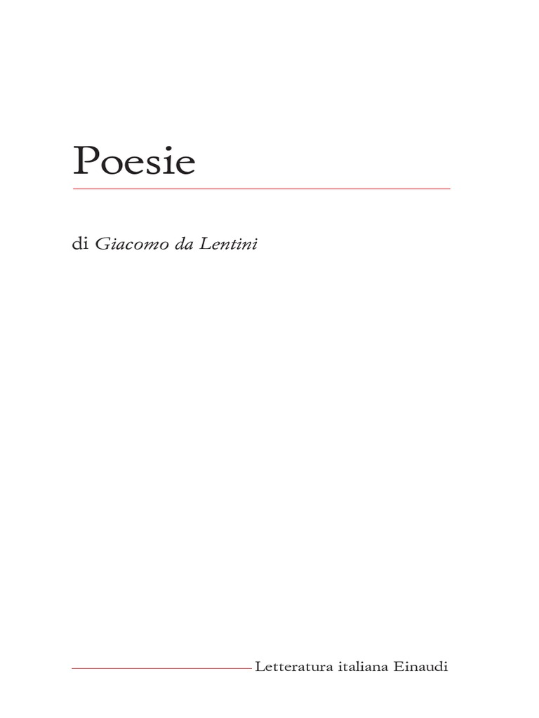 Da Lentini Poesie 1260