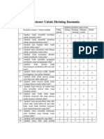 Kuesioner Untuk Skrining Insomnia