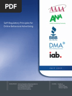Self Regulatory Principles for Online Behavioral Advertising 07-01-09