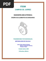 Transmisiones Por Engranajes. Metodología de Cálculo