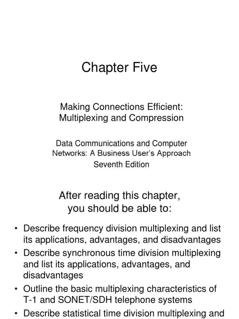 Multiplexing and Compression Techniques | PDF | Data Compression ...