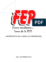 Propuesta de Ley Universitaria Fep