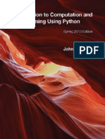 Introduction To Computation and Programming Using Python