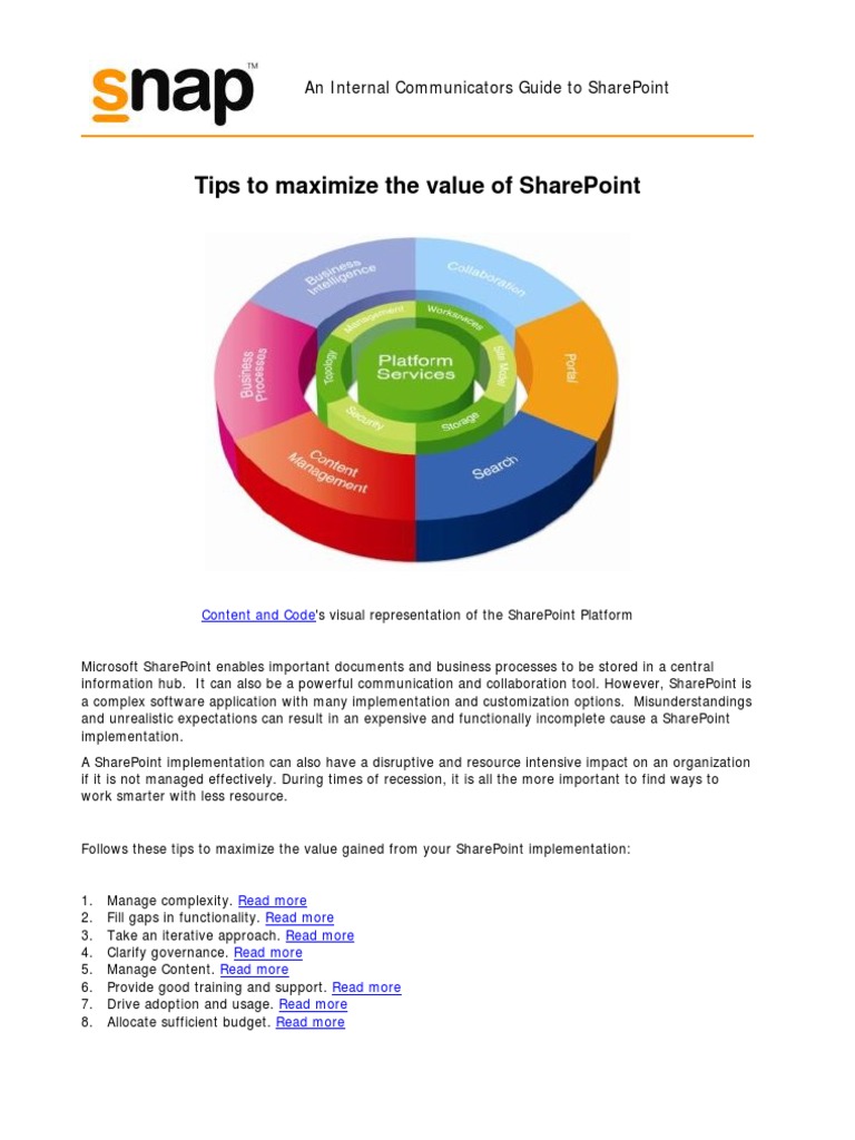 SharePoint Tips for Internal Comms | PDF | Share Point | Internet Forum
