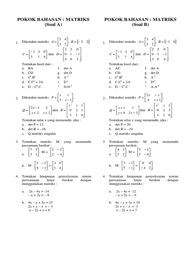 Soalsoal matriks